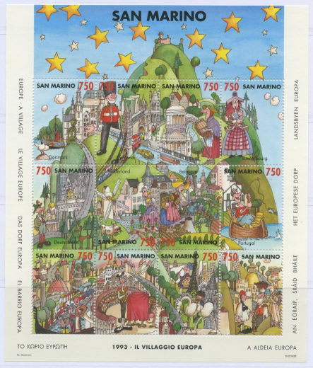 SAN MARINO 1993 VILLAGGIO D'EUROPA BF **