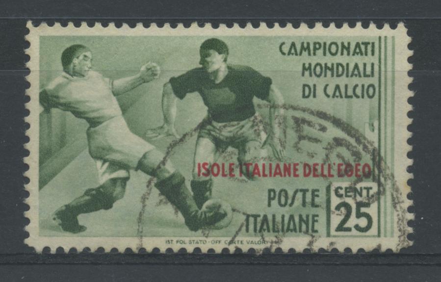 Scansione lotto: COLONIE EGEO 1934 CALCIO C.25 US.