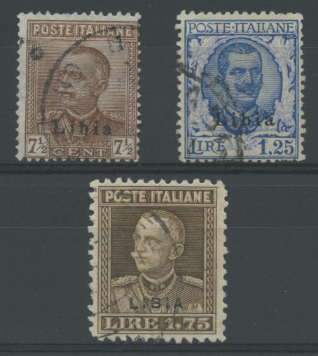 COLONIE LIBIA 1928 SOVR. 3V. US.