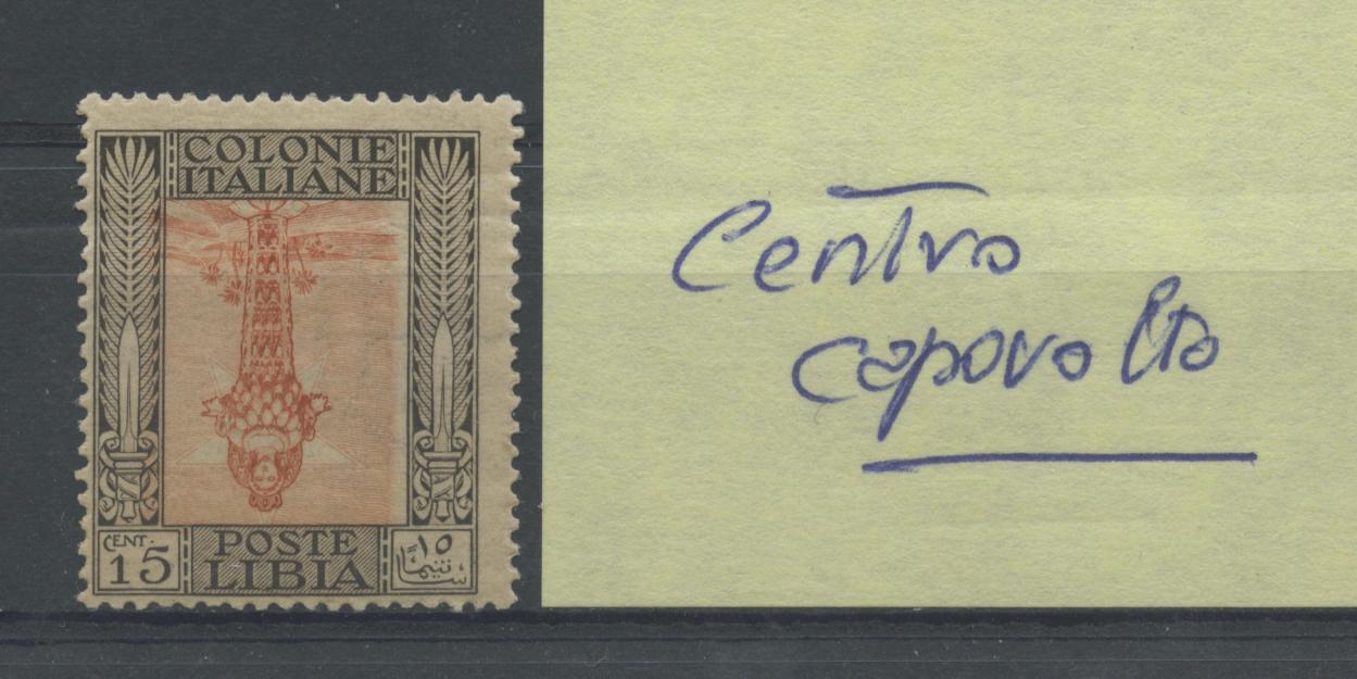 Scansione lotto: COLONIE LIBIA 1921 C.15 CAPOVOLTO **