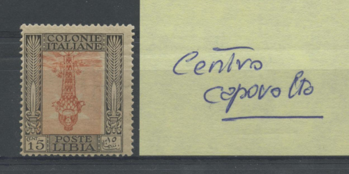 COLONIE LIBIA 1921 C.15 CAPOVOLTO **