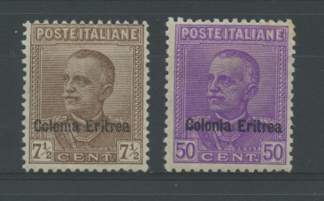 COLONIE ERITREA 1928 SOVR. 2V. 2 **