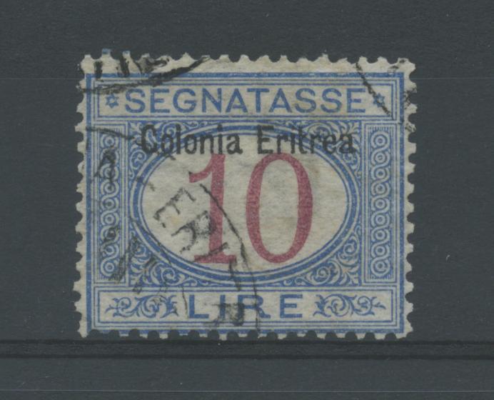 Scansione lotto: COLONIE ERITREA 1903 TASSE L.10 6 US.