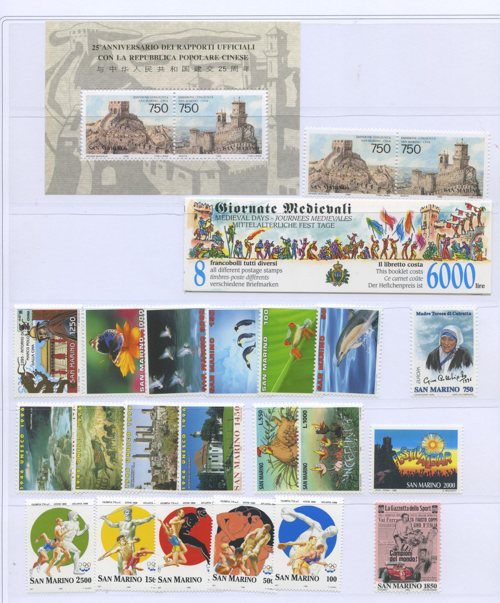 Scansione lotto: SAN MARINO 1996 ANNATA CPL. 22V.+3BF+1LB **