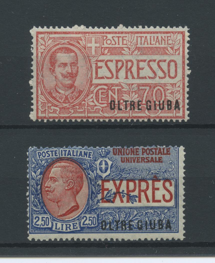 Scansione lotto: COLONIE OLTREGIUBA 1926 ESPRESSI 2V. **