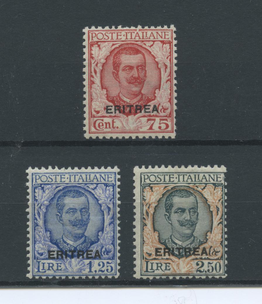 Scansione lotto: COLONIE ERITREA 1926 SOVR. 3V. 3 **