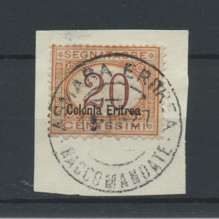 Scansione lotto: COLONIE ERITREA 1920/6 TASSE 20C. 2 US.