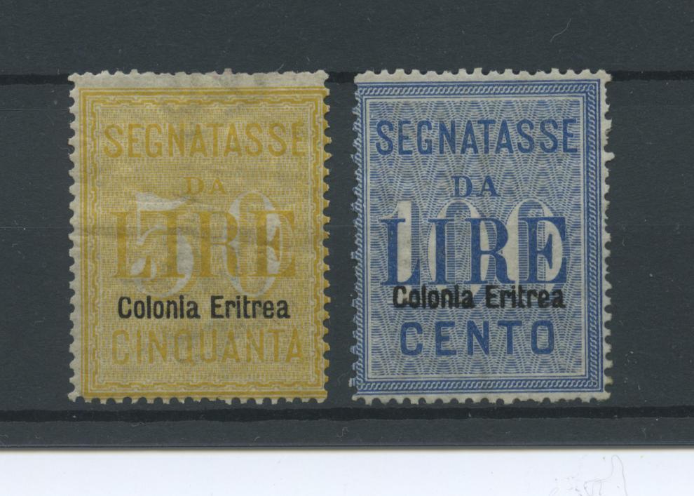 Scansione lotto: COLONIE ERITREA 1903 TASSE 2V. *