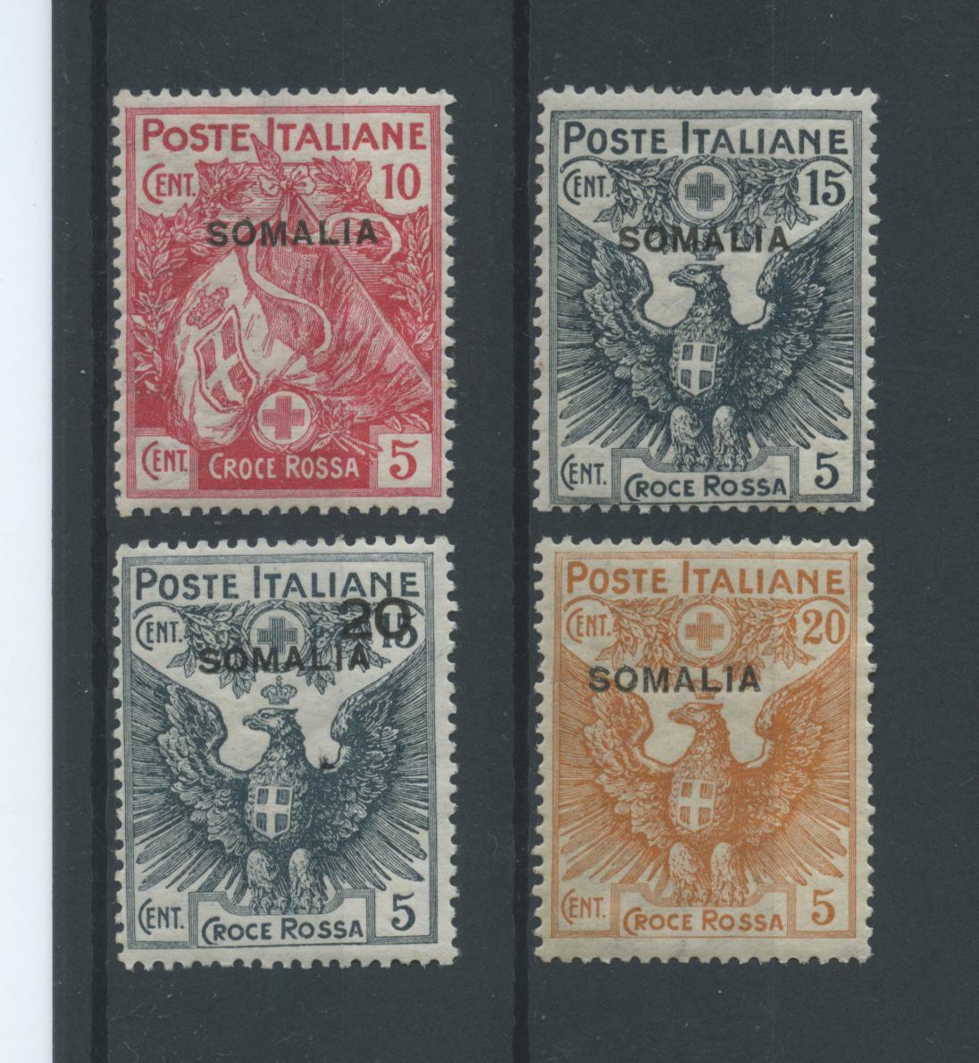 Scansione lotto: COLONIE SOMALIA 1916 CROCE ROSSA 4V. ** CENTRATO