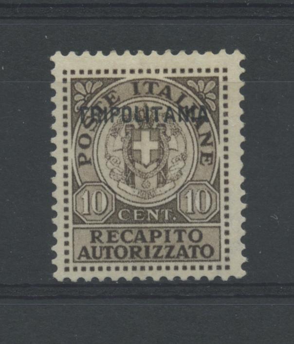 Scansione lotto: COLONIE TRIPOLITANIA 1931 RECAPITO RARO N.1A *  CERT.