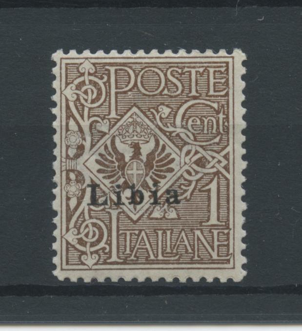 Scansione lotto: COLONIE LIBIA 1912/5 C.1 DOPPIA SOVR. **  CERT.