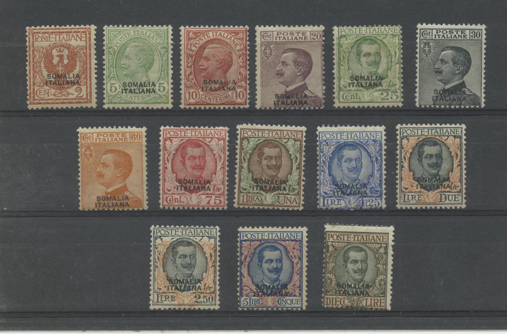 Scansione lotto: COLONIE SOMALIA 1926/30 SOVR. 14V. **