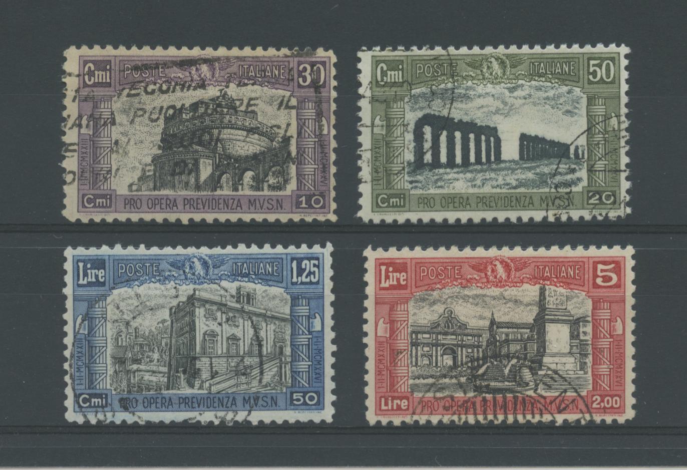 Scansione lotto: REGNO 1928 MILIZIA II 4V. US.  CERT.