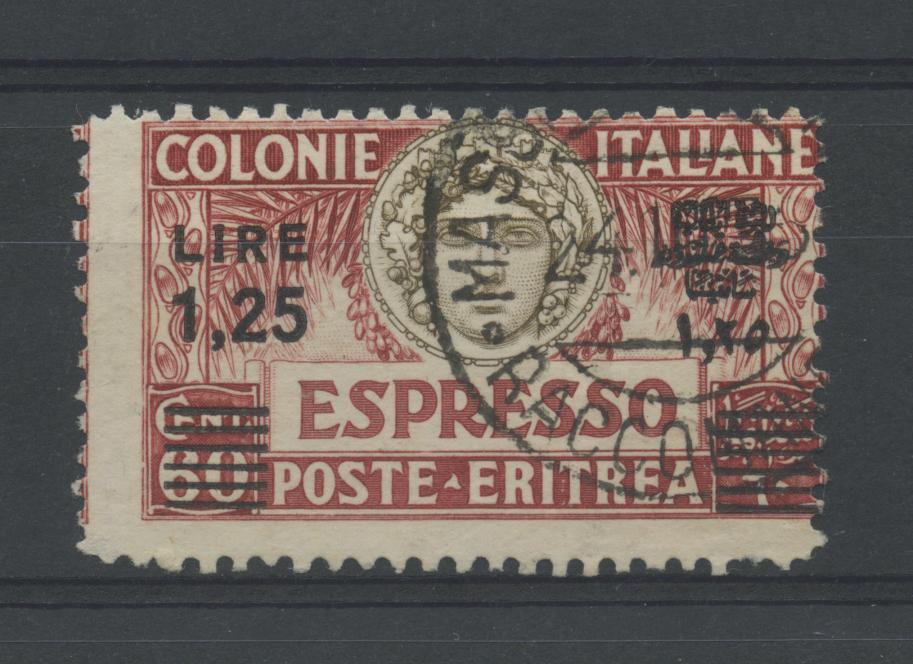 Scansione lotto: COLONIE ERITREA 1935 ESPRESSO N.8 US.  CERT.