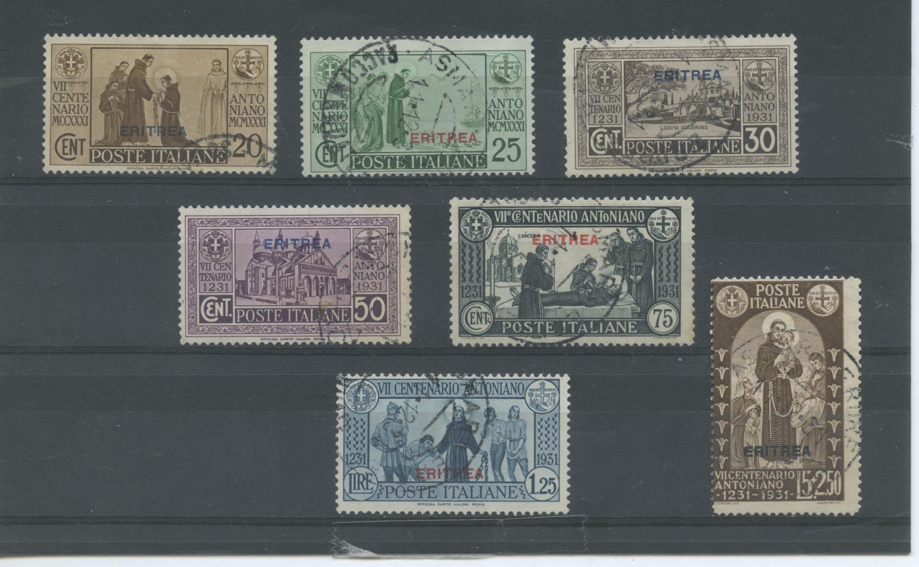 Scansione lotto: COLONIE ERITREA 1931 S.ANTONIO 7V. US.