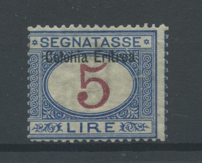 Scansione lotto: COLONIE ERITREA 1903 TASSE L.5 **