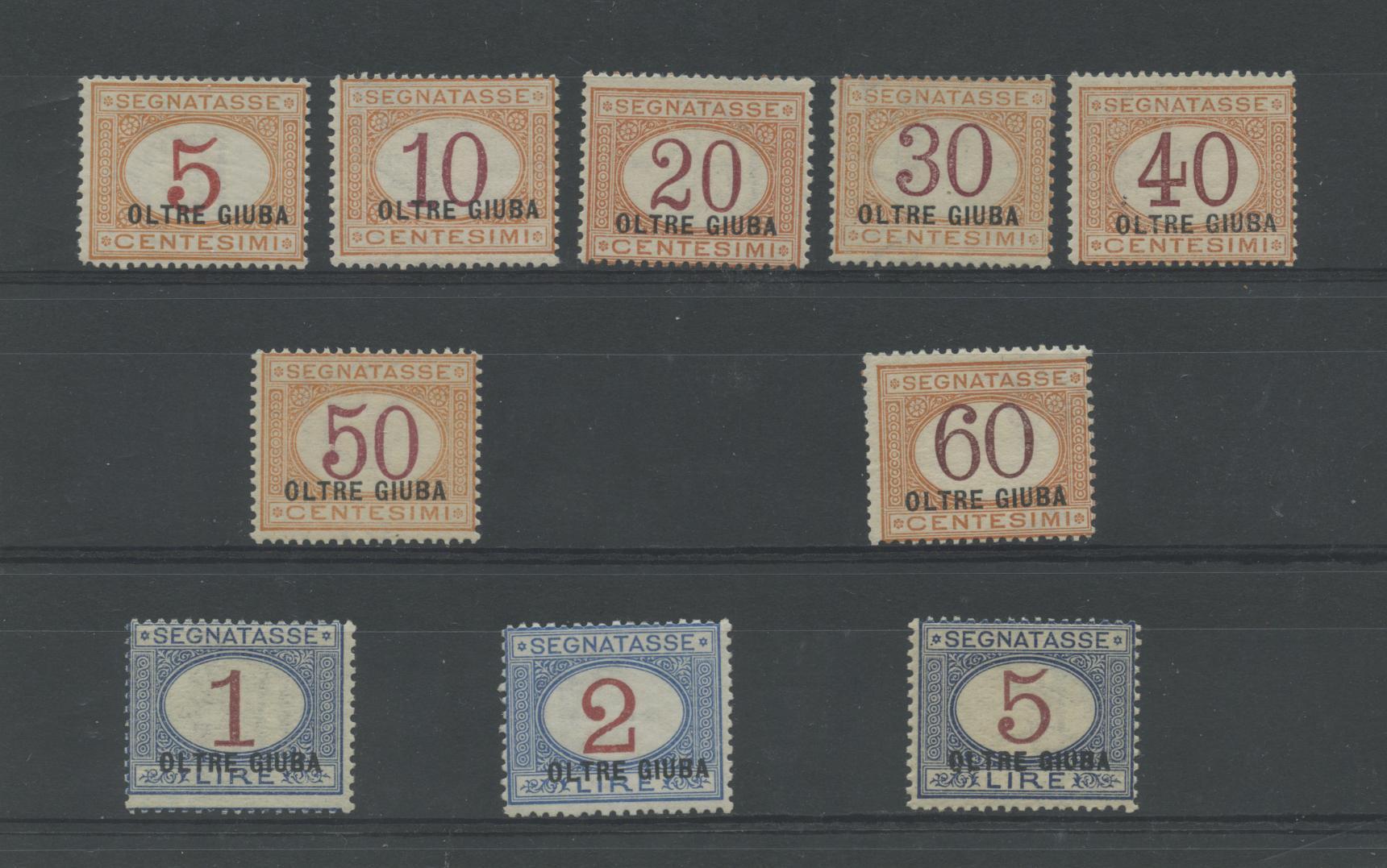 Scansione lotto: COLONIE OLTREGIUBA 1925 TASSE 10V. 2 **  CERT.
