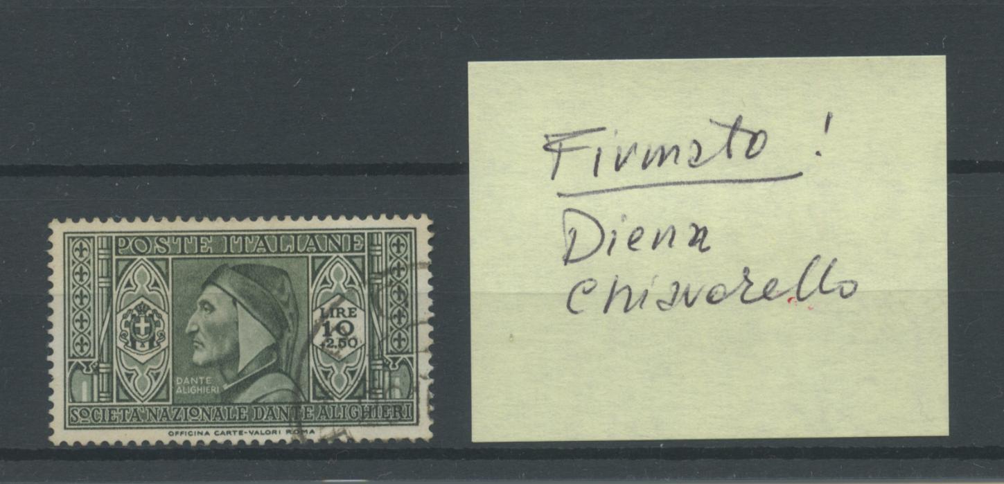 Scansione lotto: REGNO 1932 DANTE P.O. L.10+2,50(originale) 2 US.