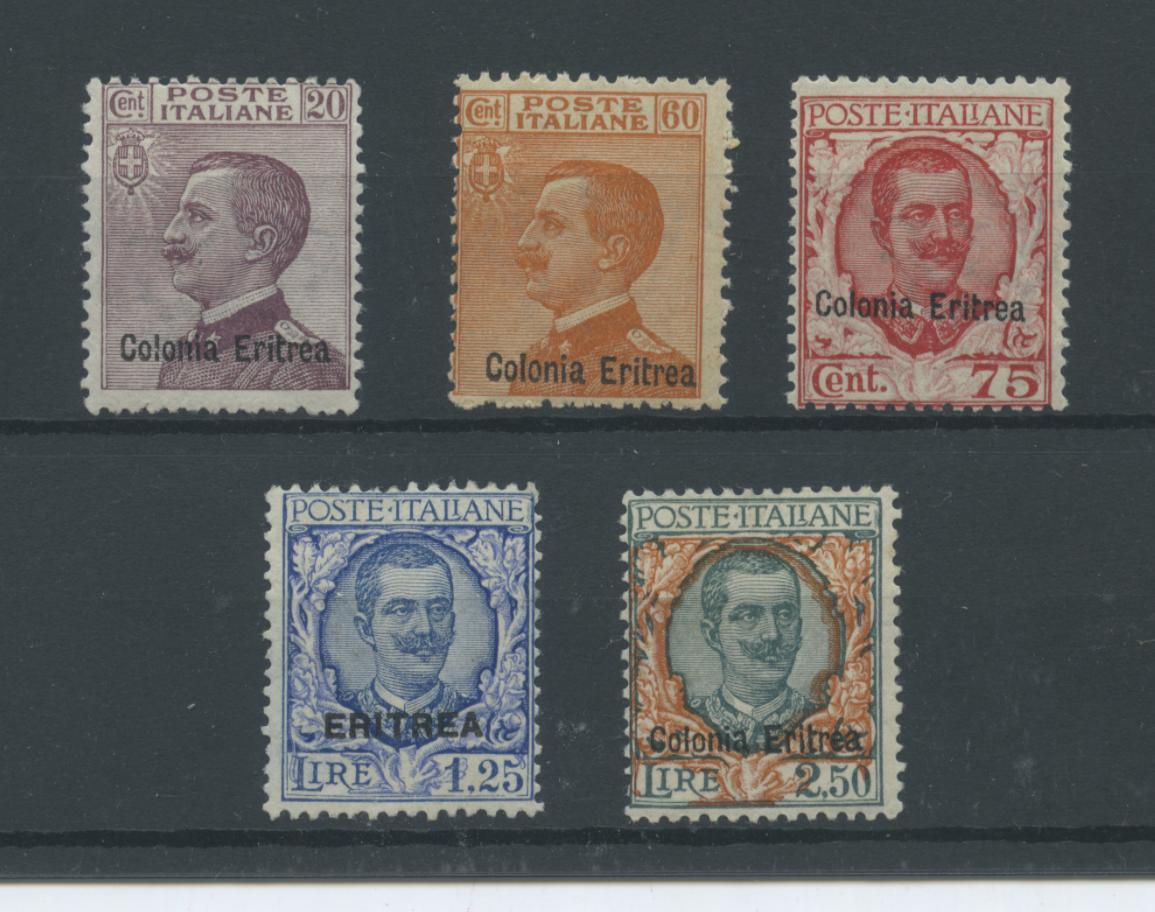 Scansione lotto: COLONIE ERITREA 1928/9 SOVR. 5V. 2 ** CENTRATO