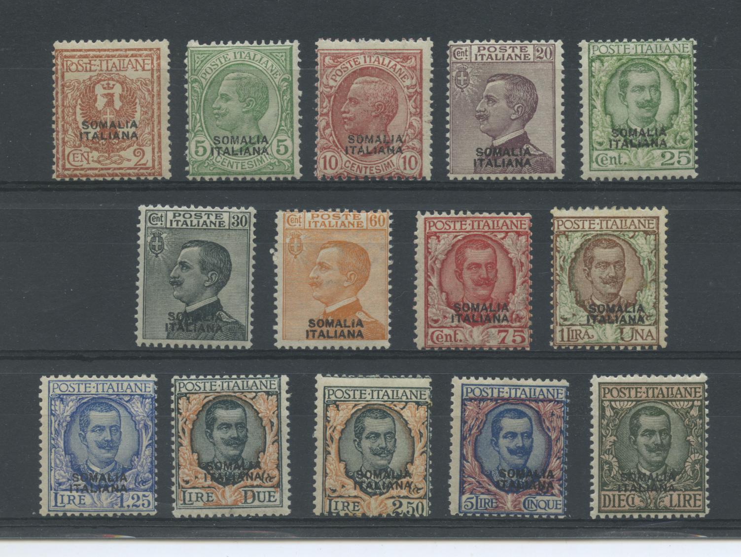 Scansione lotto: COLONIE SOMALIA 1926/30 SOVR. 14V. 2 **