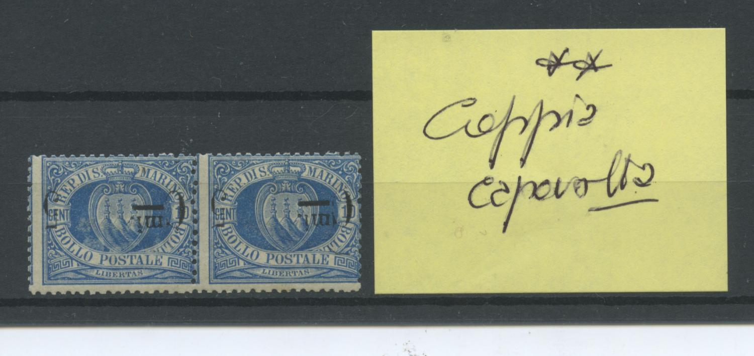 Scansione lotto: SAN MARINO 1892 N.8a COPPIA **