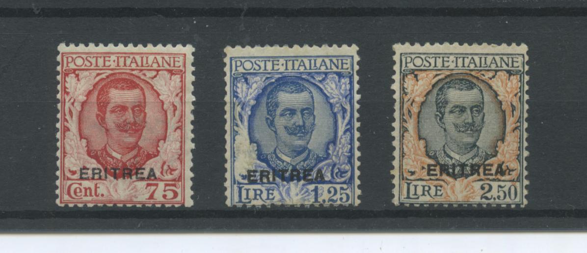 Scansione lotto: COLONIE ERITREA 1926 SOVR. 3V. 4 **