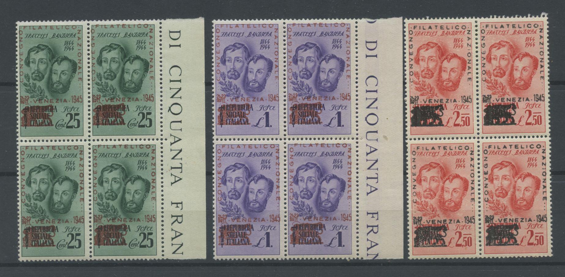 Scansione lotto: ITALIA EMISSIONI LOC 1945 VENEZIA 3V. X4 2 **