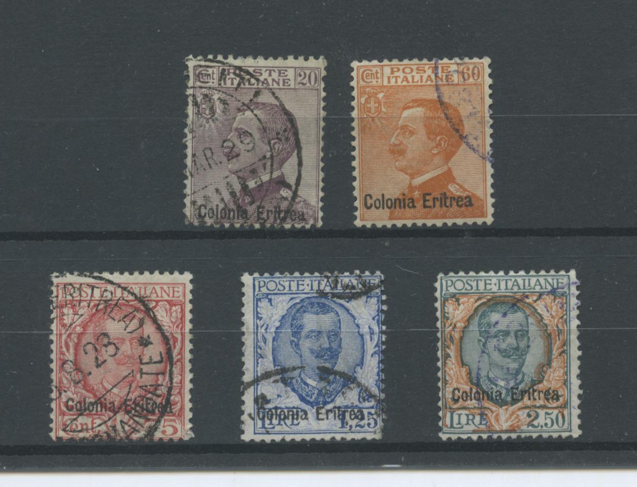 Scansione lotto: COLONIE ERITREA 1928/9 SOVR. 5V. US.