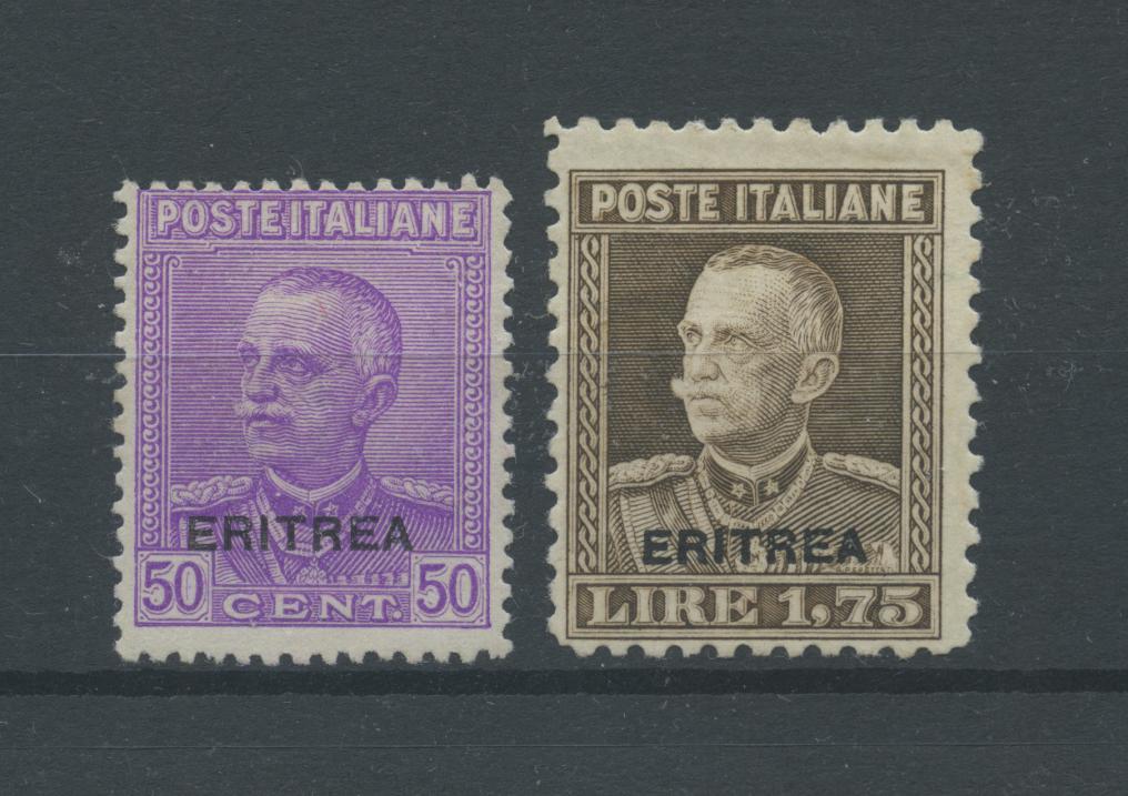 Scansione lotto: COLONIE ERITREA 1928 50C. E L.1,75 2 **