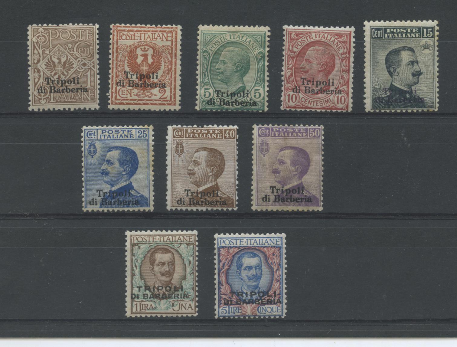Scansione lotto: OCCUPAZIONI TRIPOLI DI BARBERIA 1909 SOV.10V.2 CENTR. *