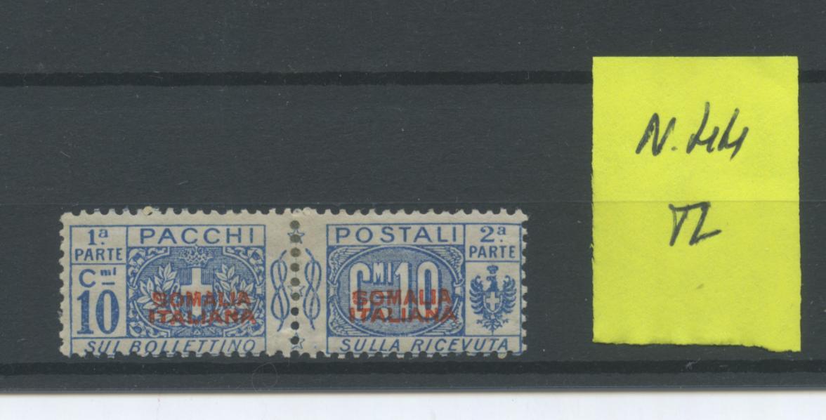 Scansione lotto: COLONIE SOMALIA 1926/31 PACCHI C.10 N.44 *