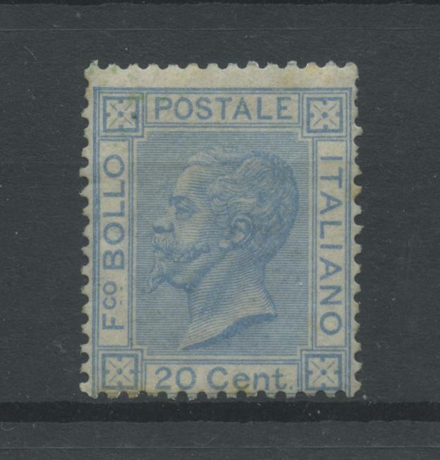Scansione lotto: REGNO 1867 20C. LONDRA 5 **  CERT.