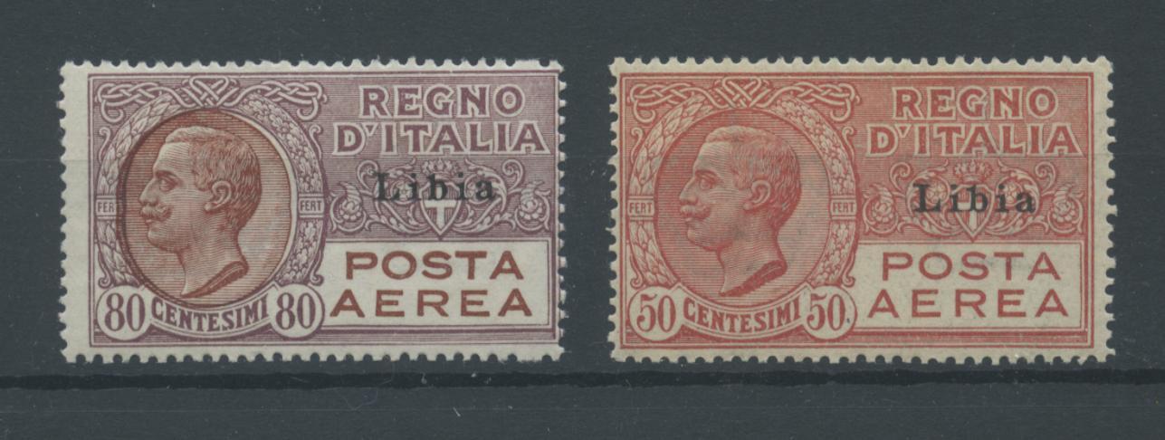 Scansione lotto: COLONIE LIBIA 1928/9 POSTA AEREA 2V. **