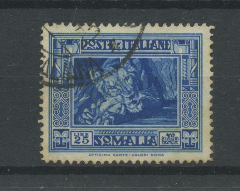 Scansione lotto: COLONIE SOMALIA 1935/8 PITTORICA L.25 LUX US.  CERT.