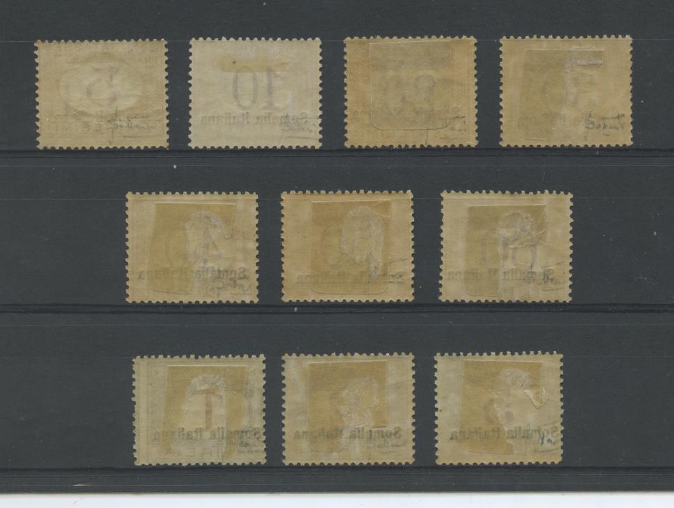 Scansione lotto: COLONIE SOMALIA 1920 TASSE 10V. *  CERT.