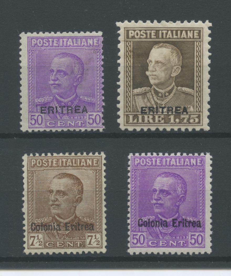 Scansione lotto: COLONIE ERITREA 1928//9 SOVR. 4V. 2 *