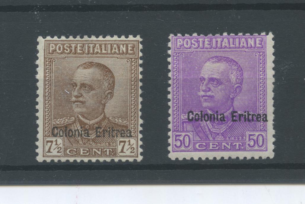 Scansione lotto: COLONIE ERITREA 1928 SOVR. 2V. 4 **