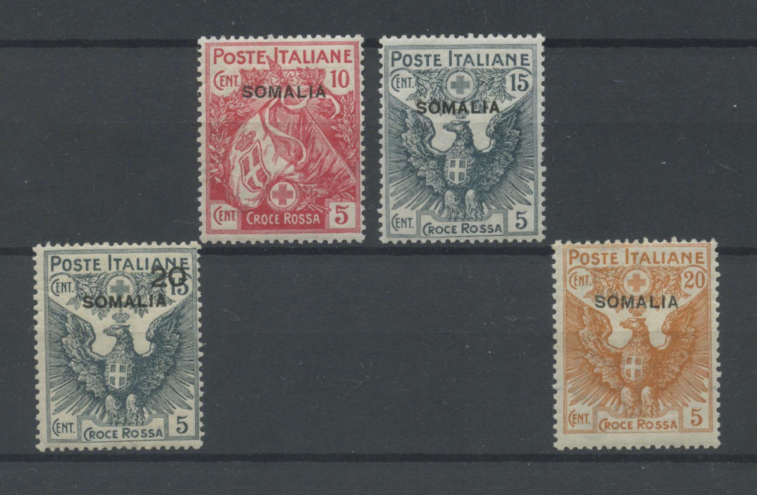 Scansione lotto: COLONIE SOMALIA 1916 CROCE ROSSA 4V. *