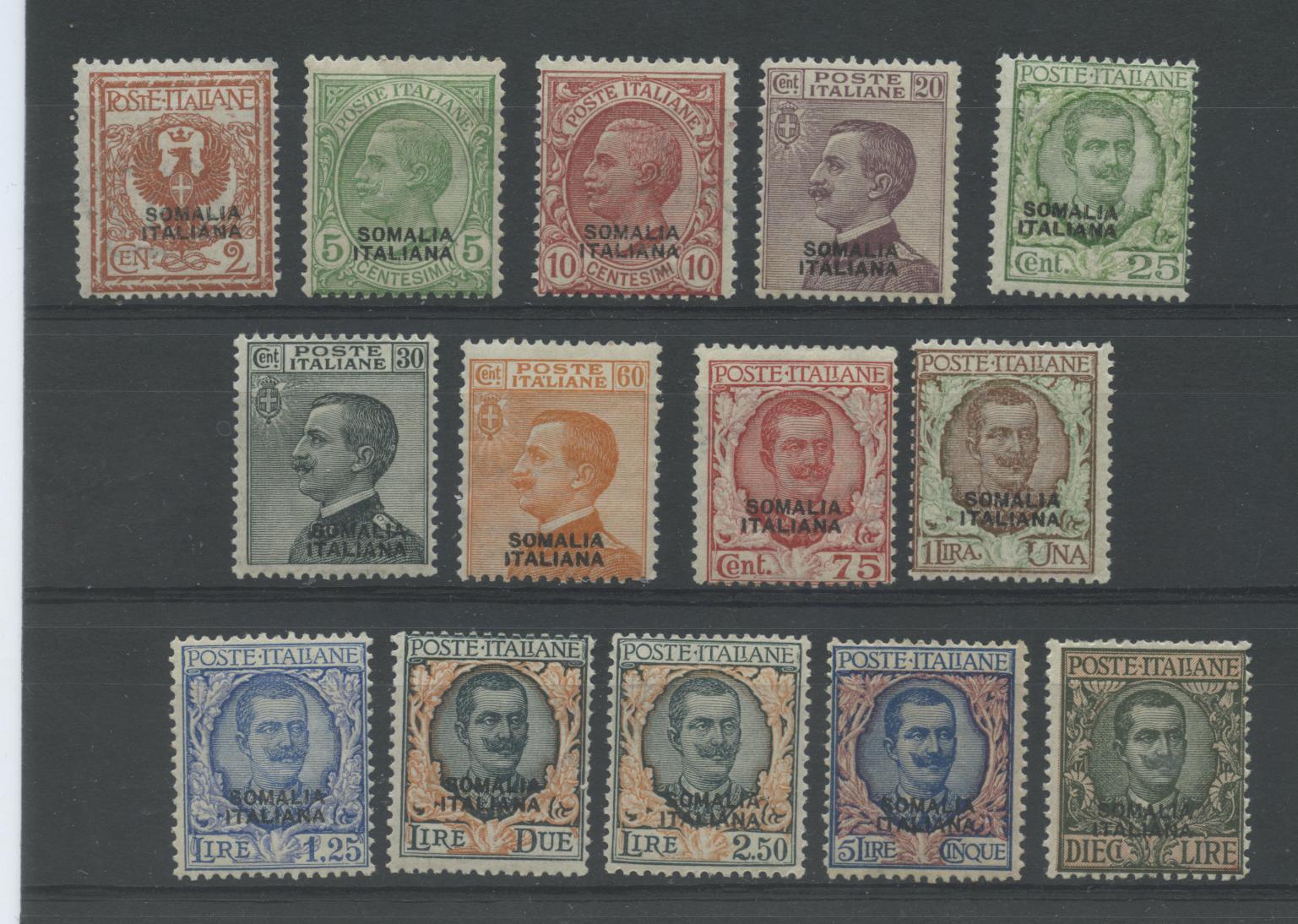 Scansione lotto: COLONIE SOMALIA 1926/30 SOVR. 14V. 4 **