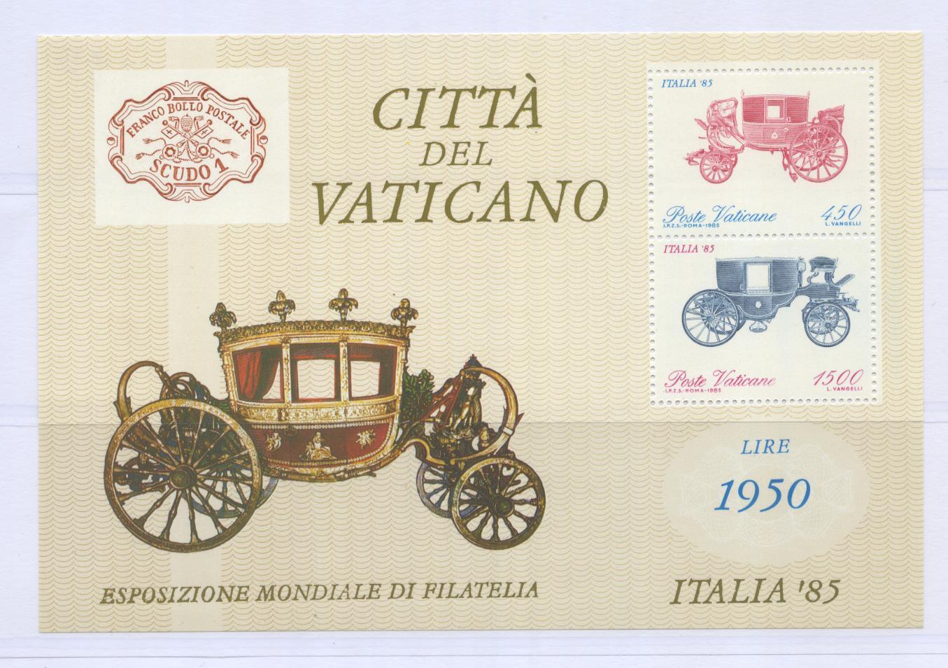 Scansione lotto: VATICANO 1985 BF VARIETA' 8b 2 **  CERT.