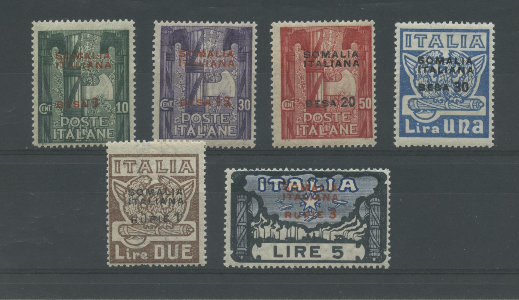 Scansione lotto: COLONIE SOMALIA 1923 MARCIA 6V. ** CENTRATO