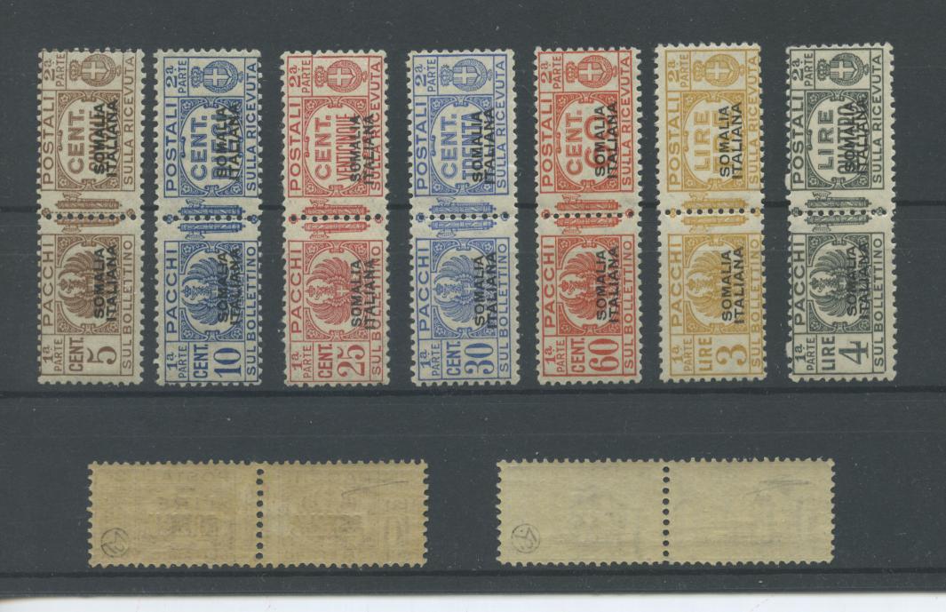 Scansione lotto: COLONIE SOMALIA 1928/41 PACCHI 9V. ** CENTRATO CERT.