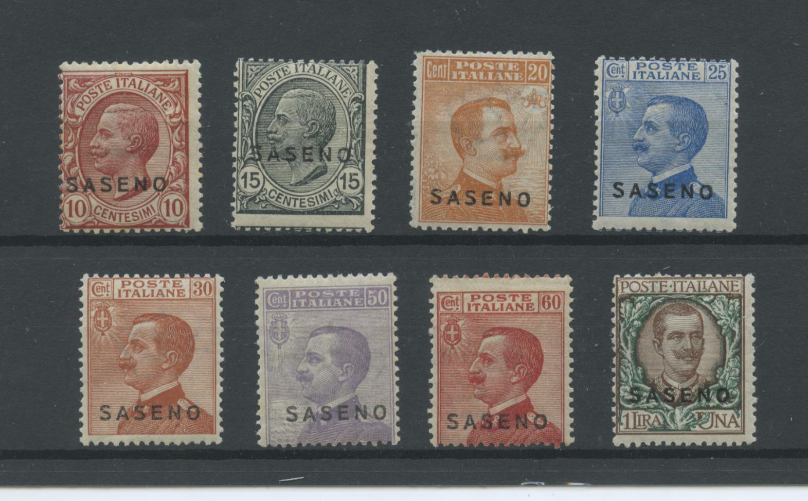 Scansione lotto: COLONIE SASENO 1923 SOVR. 8V. 5 **  CERT.