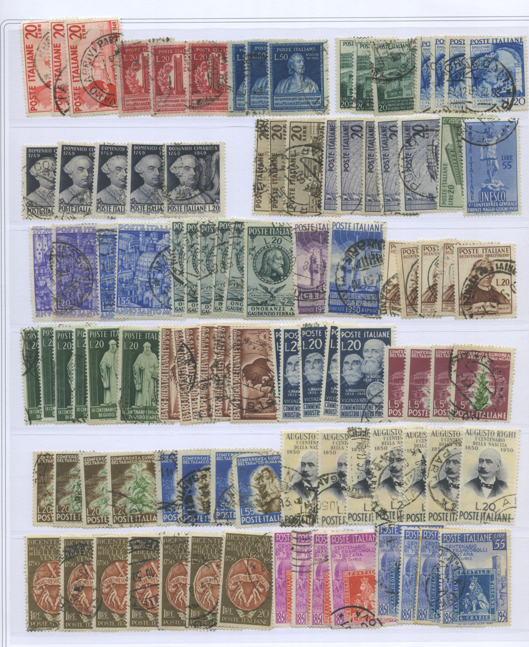 Scansione lotto: REPUBBLICA 1945/51 SERIE COMPLETE N.15 US.