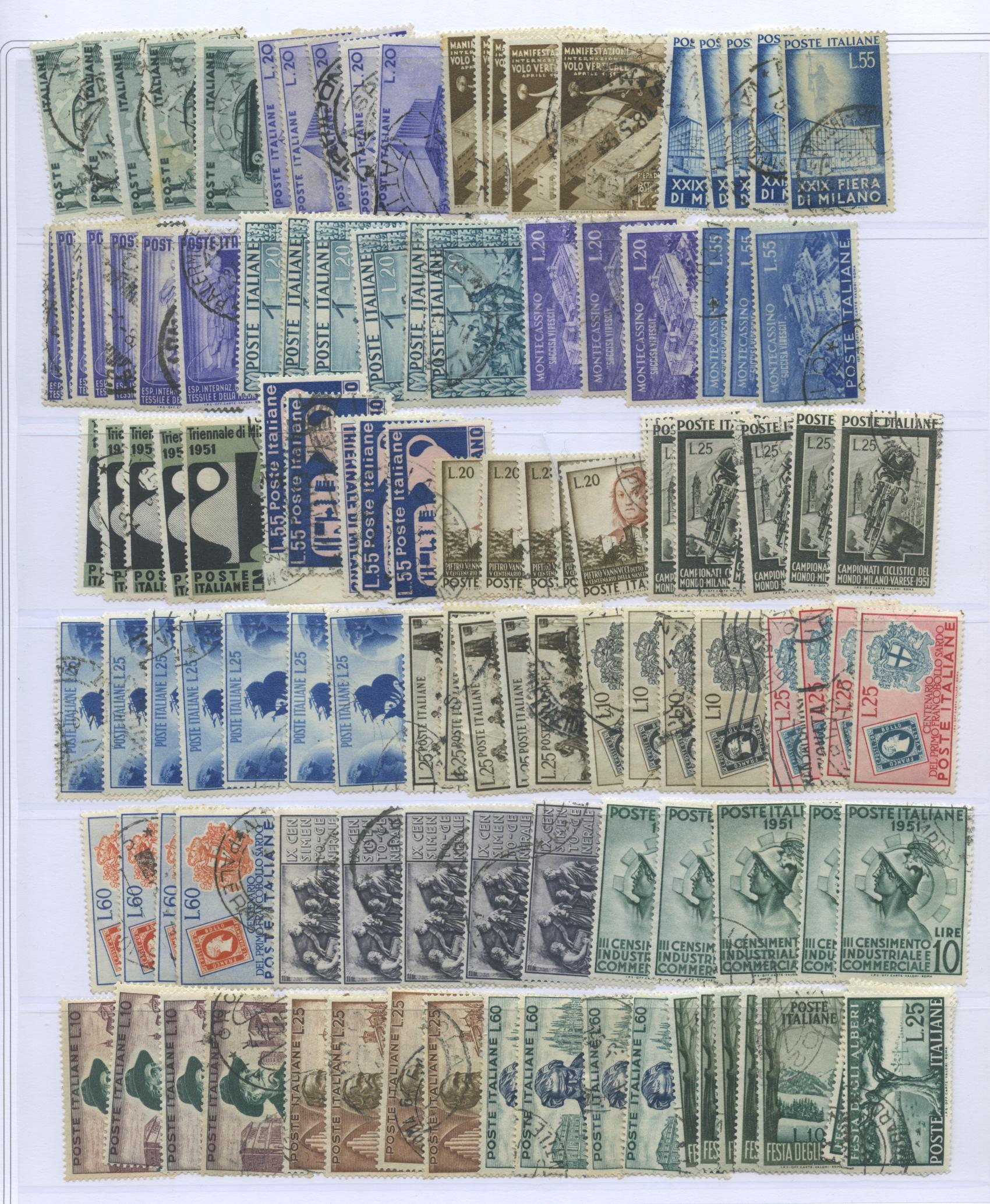 Scansione lotto: REPUBBLICA 1945/51 SERIE COMPLETE N.15 US.