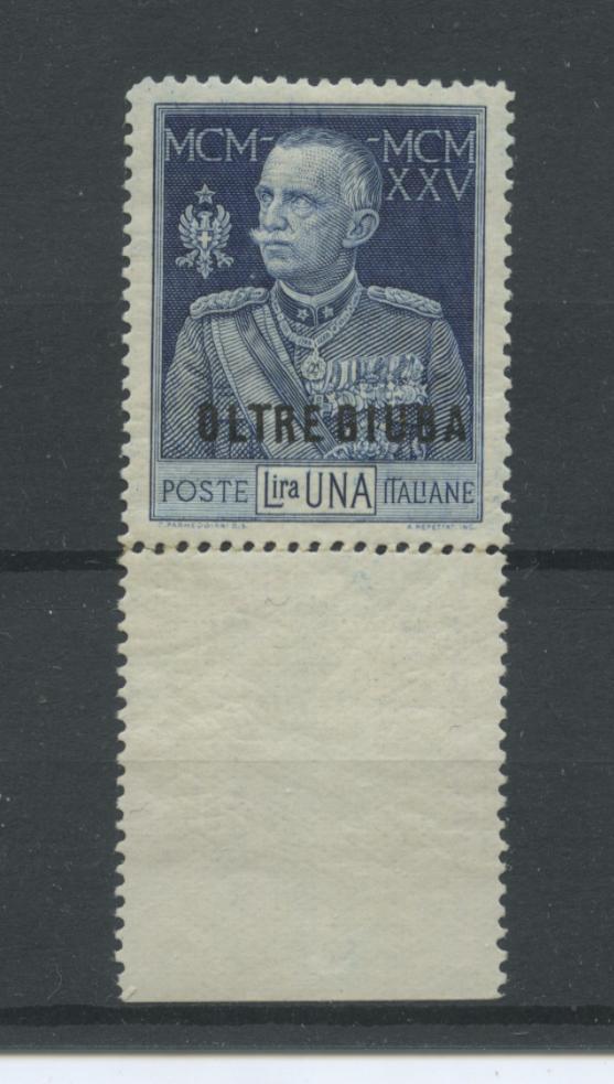 Scansione lotto: COLONIE OLTREGIUBA 1925 GIUBILEO L.1 ** LUSSO CERT.