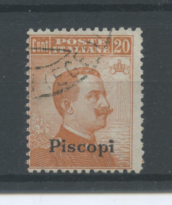 Scansione lotto: COLONIE EGEO 1922 20C. PISCOPI US.