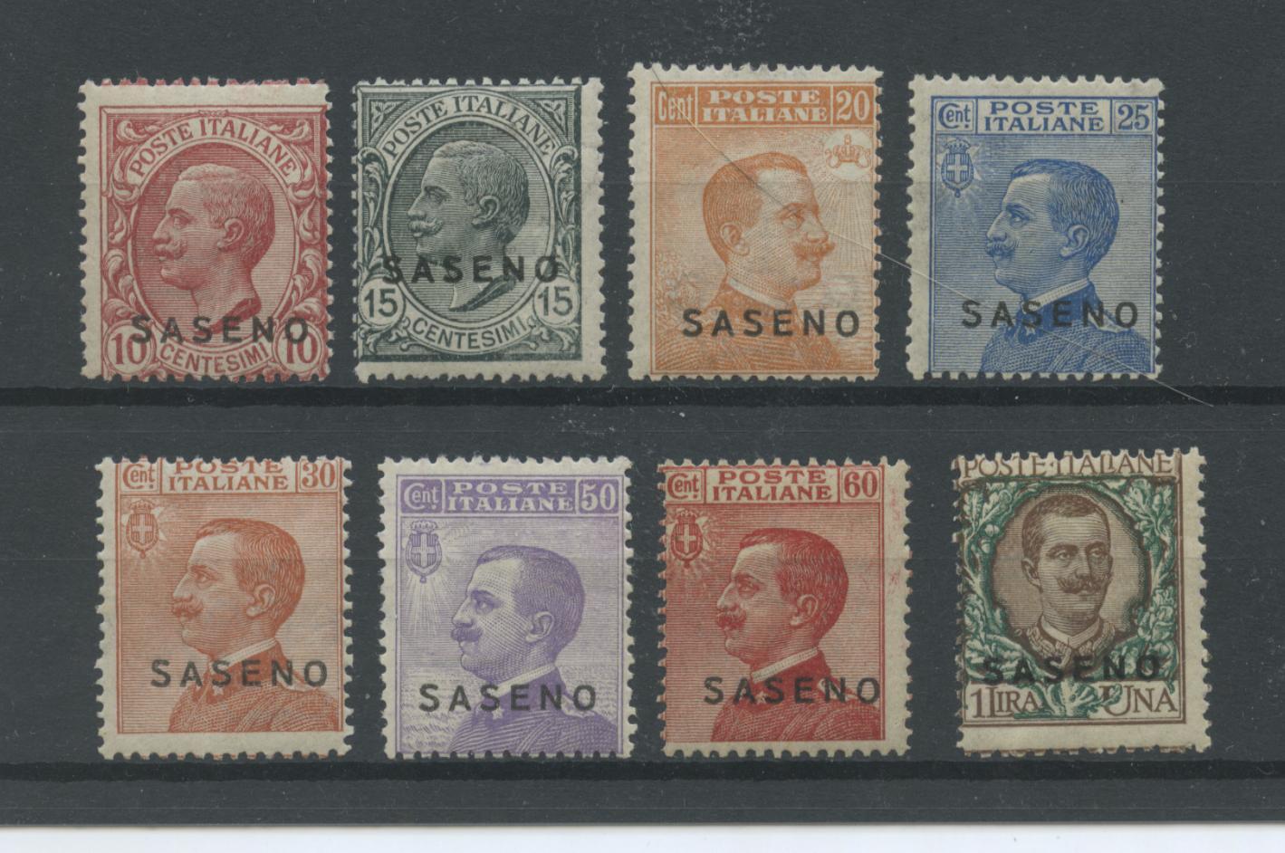 Scansione lotto: COLONIE SASENO 1923 SOVR. 8V. 7 **