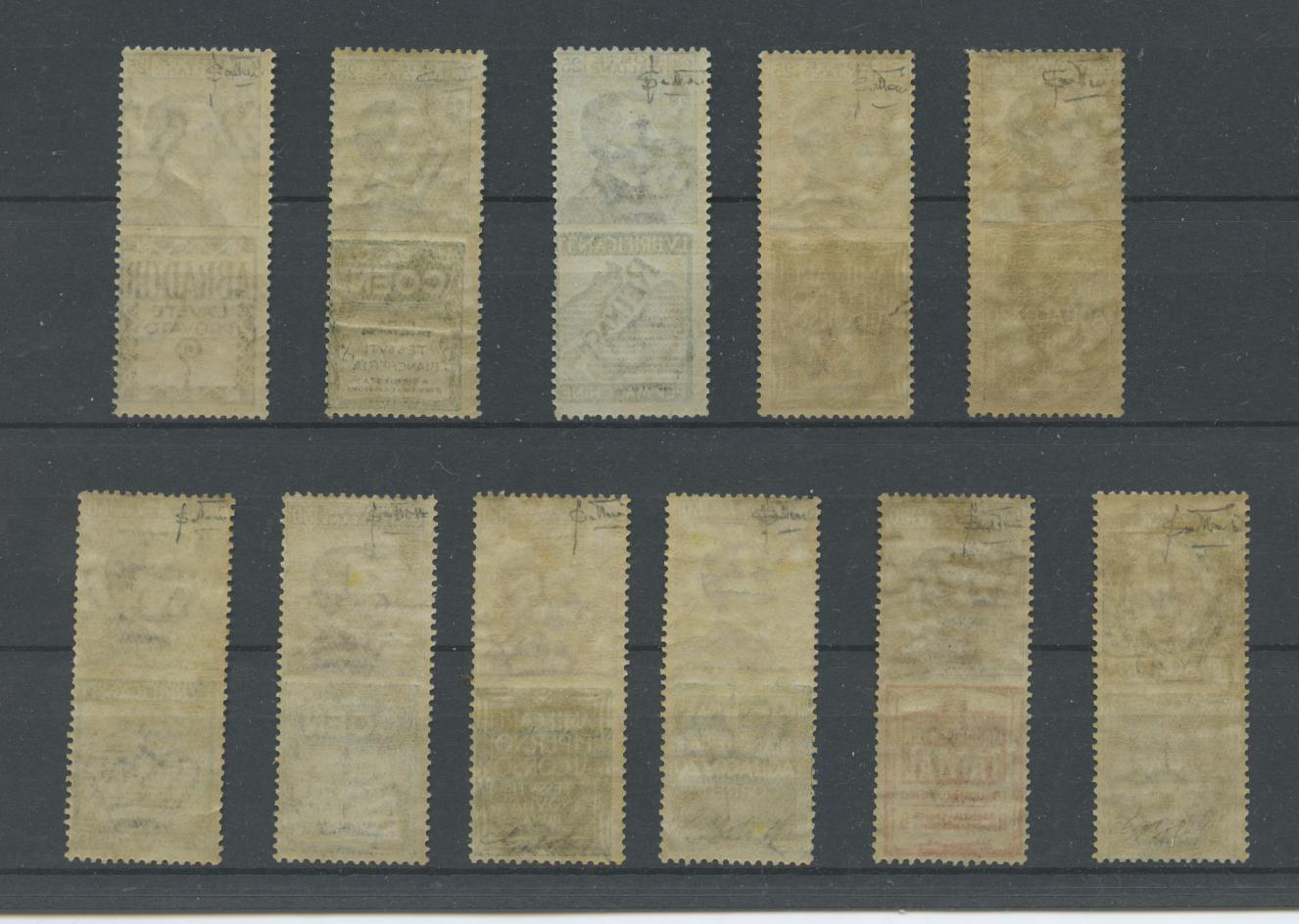 Scansione lotto: REGNO 1924 PUBBLICITARI CPL. 21V. **  CERT.