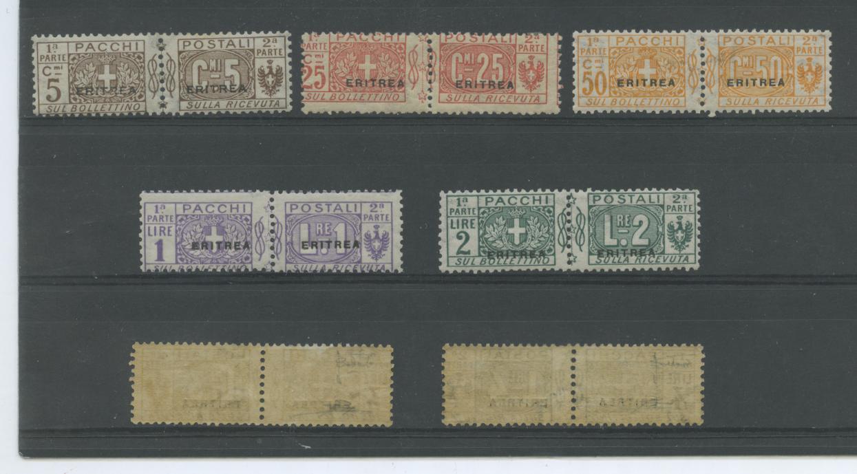 Scansione lotto: COLONIE ERITREA 1916 PACCHI 7V. 2 **  CERT.
